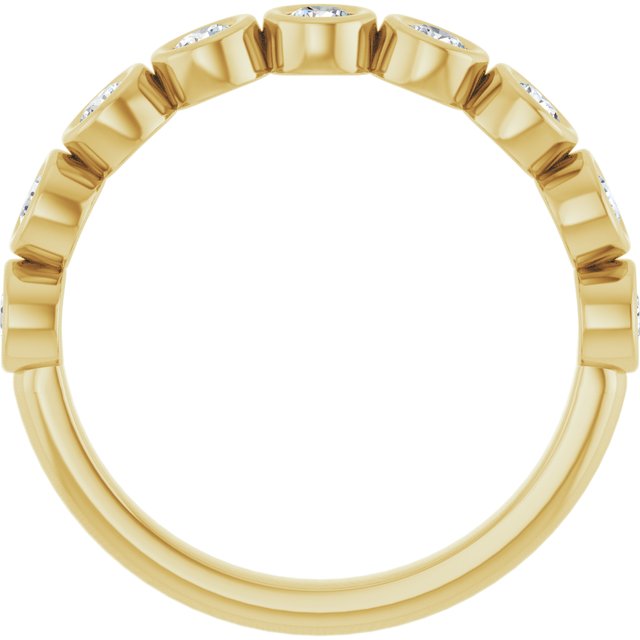 14K Yellow 1/2 CTW Lab-Grown Diamond Anniversary Band