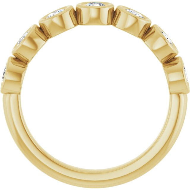 14K Yellow 5/8 CTW Lab-Grown Diamond Anniversary Band