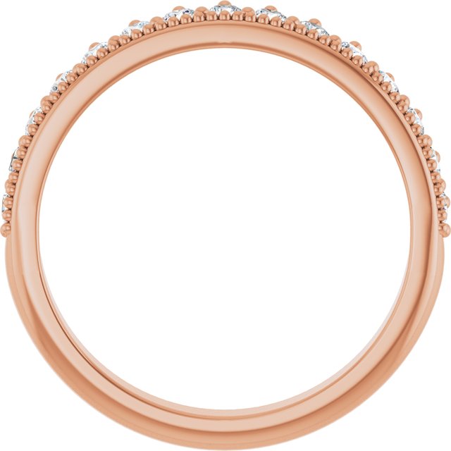 14K Rose 1/2 CTW Lab-Grown Diamond Anniversary Band
