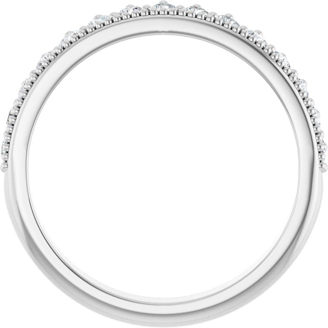 14K White 1/2 CTW Lab-Grown Diamond Anniversary Band