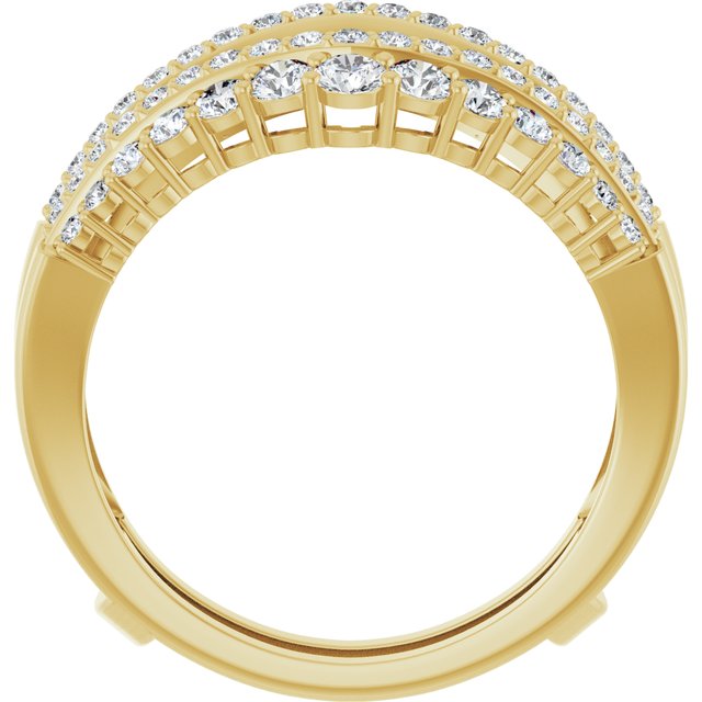 14K Yellow 1 CTW Lab-Grown Diamond Ring Guard
