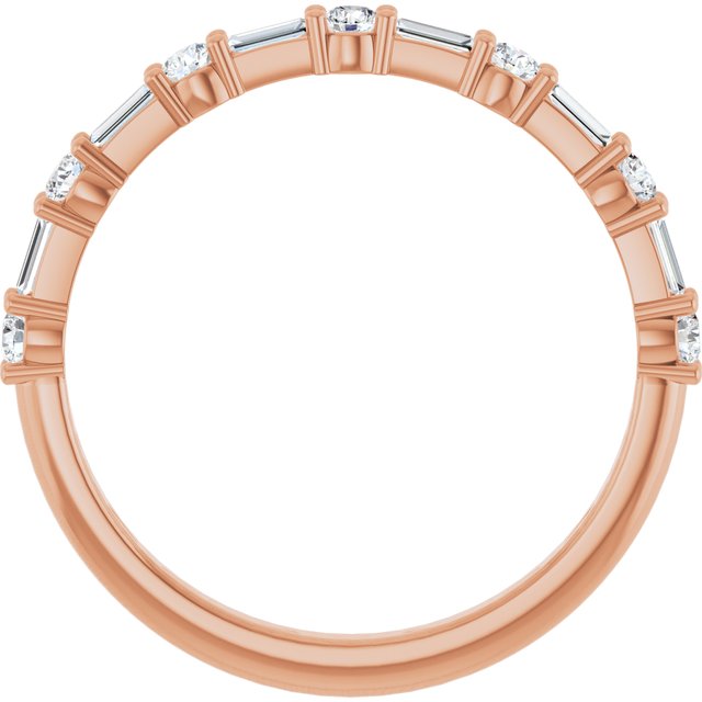14K Rose 1/3 CTW Lab-Grown Diamond Anniversary Band