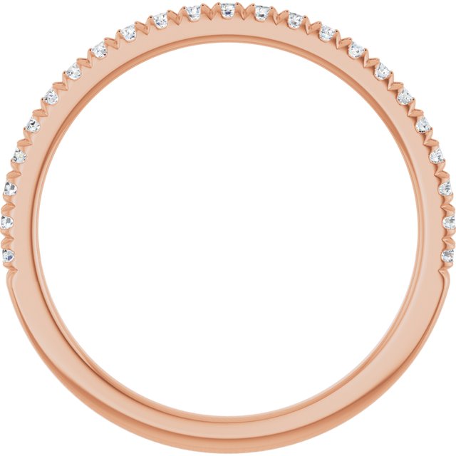 14K Rose 1/4 CTW Lab-Grown Diamond French-Set Anniversary Band