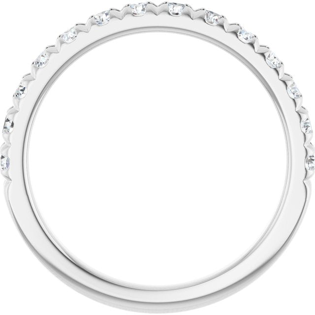 Platinum 5/8 CTW Lab-Grown Diamond French-Set Anniversary Band