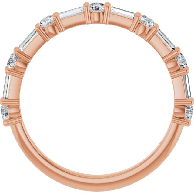 14K Rose 5/8 CTW Lab-Grown Diamond Anniversary Band