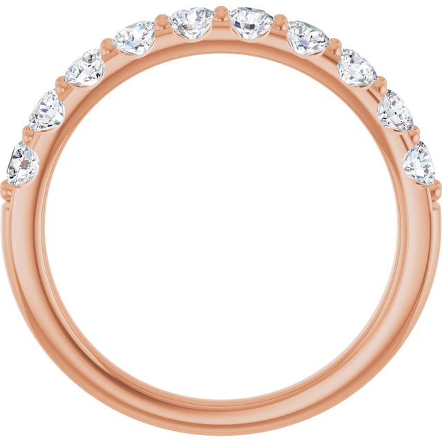 14K Rose 3/4 CTW Lab-Grown Diamond Anniversary Band