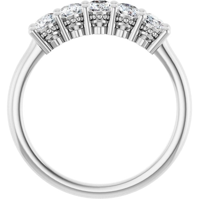 Platinum 9/10 CTW Lab-Grown Diamond Anniversary Band