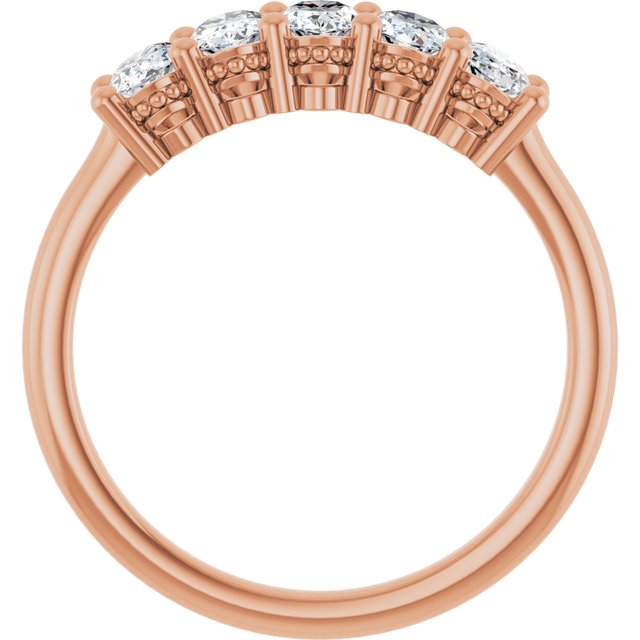 14K Rose 9/10 CTW Lab-Grown Diamond Anniversary Band