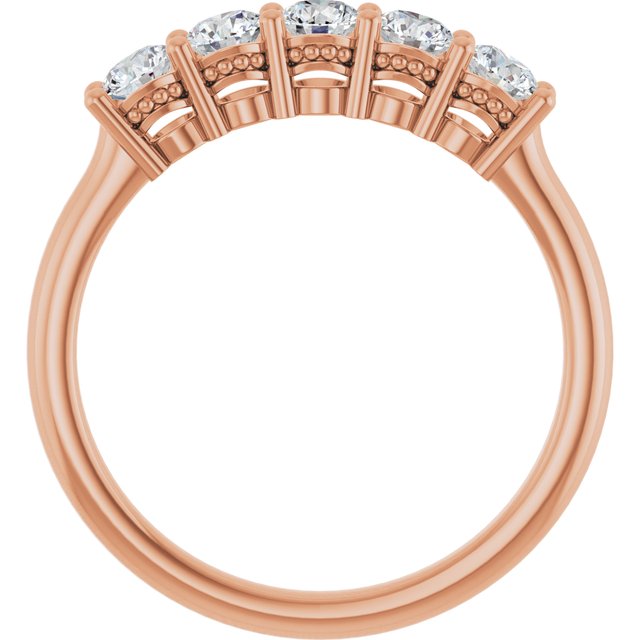 14K Rose 1/2 CTW Lab-Grown Diamond Anniversary Band