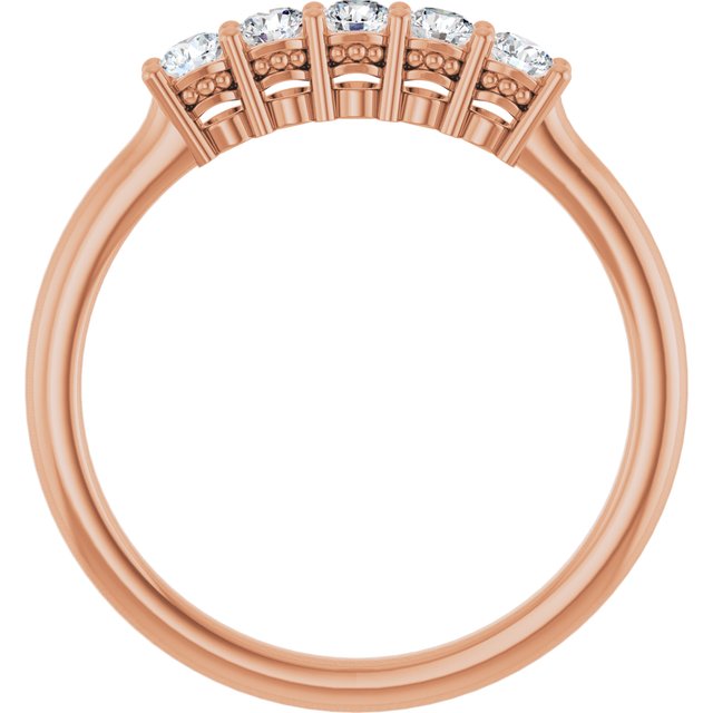 14K Rose 1/3 CTW Lab-Grown Diamond Anniversary Band