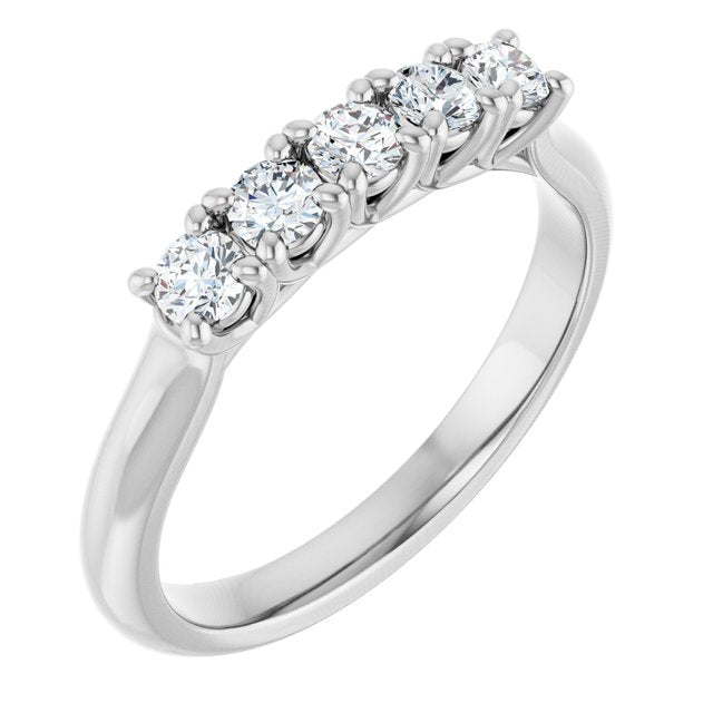 Platinum 9/10 CTW Lab-Grown Diamond Anniversary Band