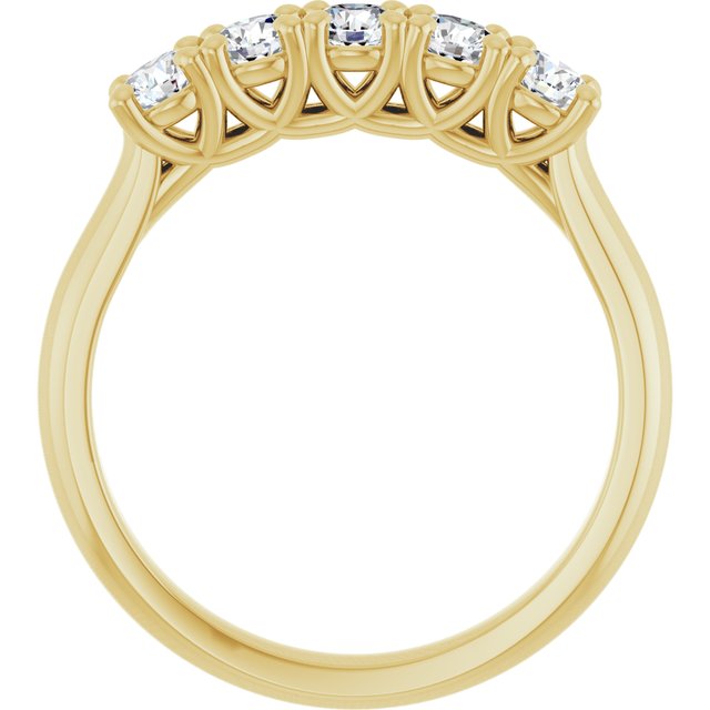14K Yellow 5/8 CTW Lab-Grown Diamond Anniversary Band
