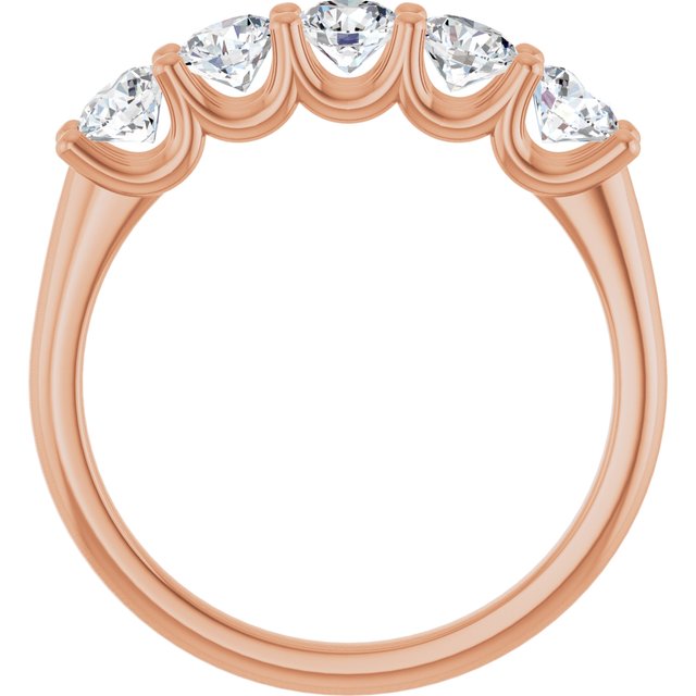 14K Rose 1 CTW Lab-Grown Diamond Anniversary Band