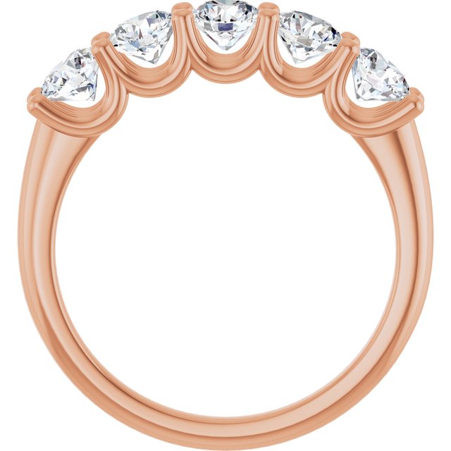14K Rose 1 1/3 CTW Lab-Grown Diamond Anniversary Band