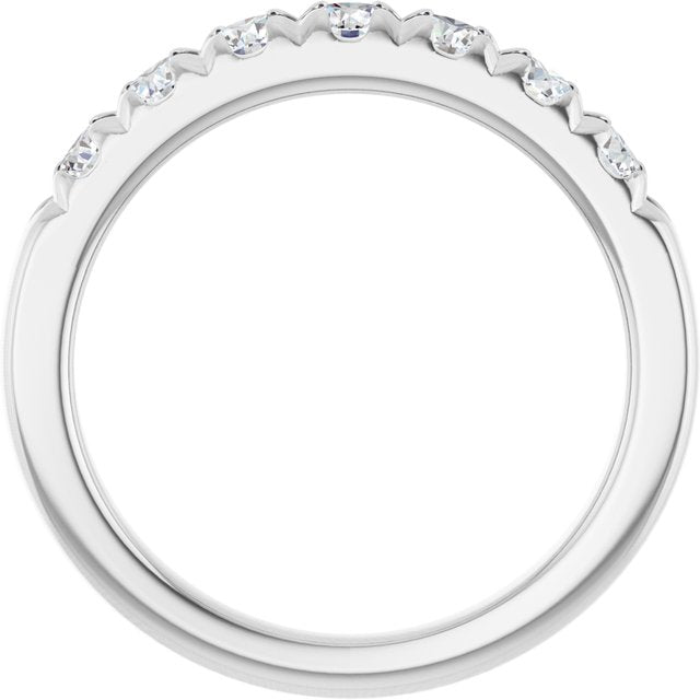 14K White 3/4 CTW Lab-Grown Diamond Anniversary Band