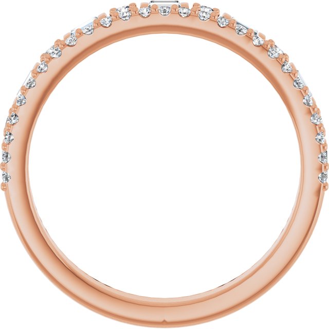 14K Rose 1/2 CTW Lab-Grown Diamond Anniversary Band
