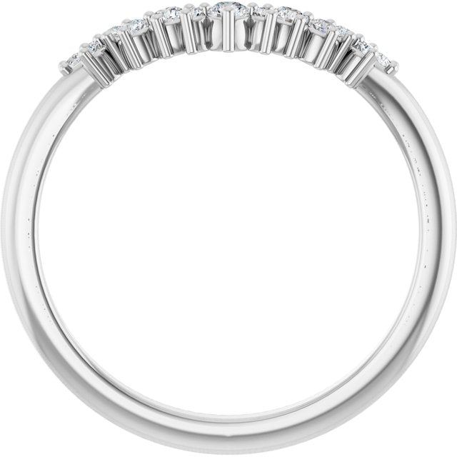 Platinum 1/6 CTW Lab-Grown Diamond Contour Band