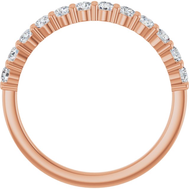 14K Rose 1/2 CTW Lab-Grown Diamond Anniversary Band