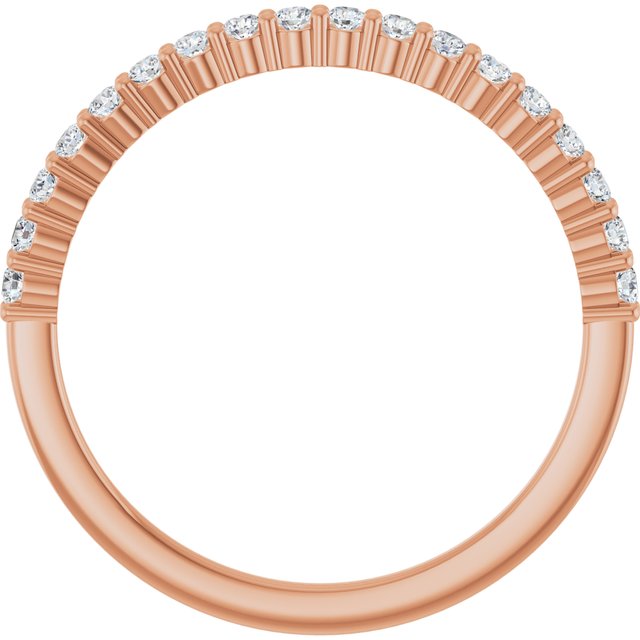 14K Rose 1/4 CTW Lab-Grown Diamond Anniversary Band