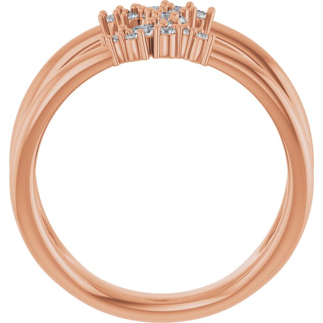 14K Rose 1/3 CTW Lab-Grown Diamond Negative Space Ring
