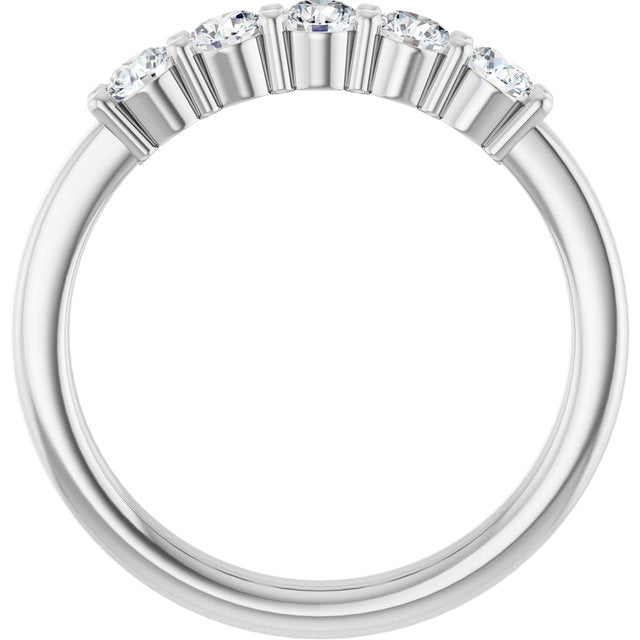 14K White 1/2 CTW Lab-Grown Diamond Anniversary Band