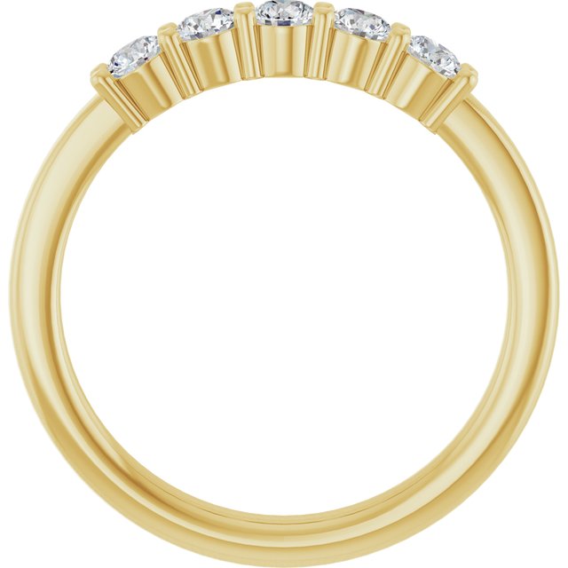 14K Yellow 1/3 CTW Lab-Grown Diamond Anniversary Band