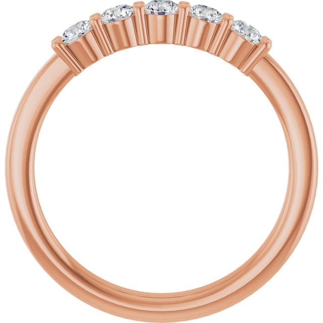 14K Rose 1/3 CTW Lab-Grown Diamond Anniversary Band