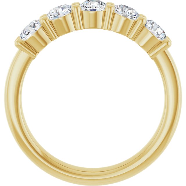 14K Yellow 1/3 CTW Lab-Grown Diamond Anniversary Band
