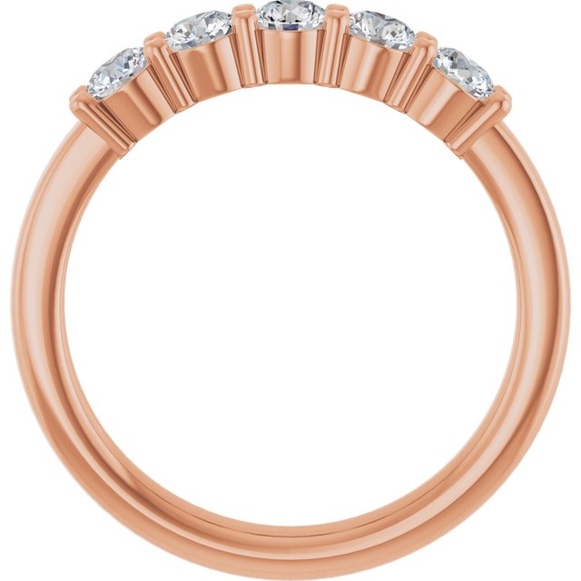 14K Rose 5/8 CTW Lab-Grown Diamond Anniversary Band