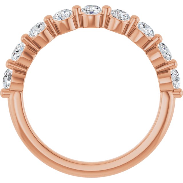 14K Rose 5/8 CTW Lab-Grown Diamond Anniversary Band