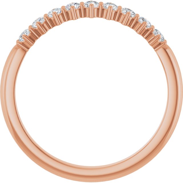 14K Rose 1/4 CTW Lab-Grown Diamond Anniversary Band