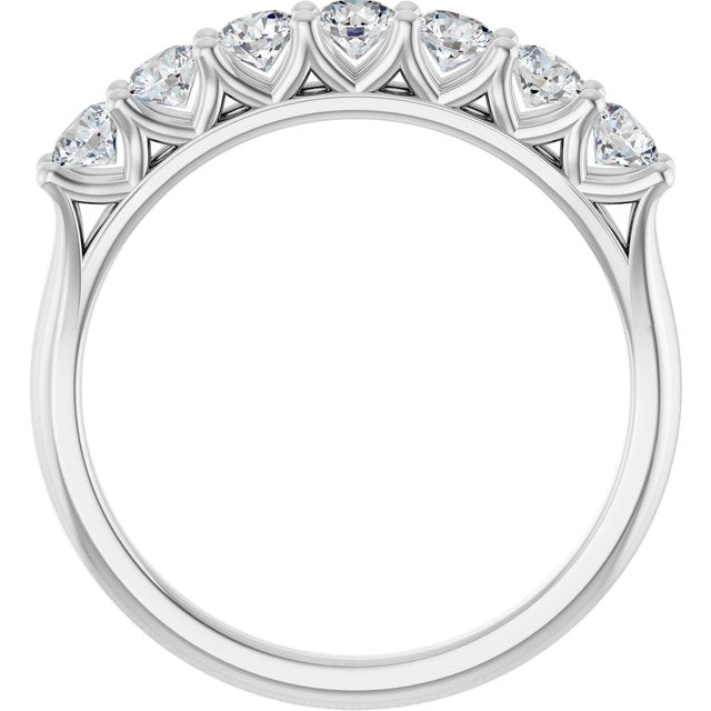 14K White 3/8 CTW Lab-Grown Diamond Anniversary Band