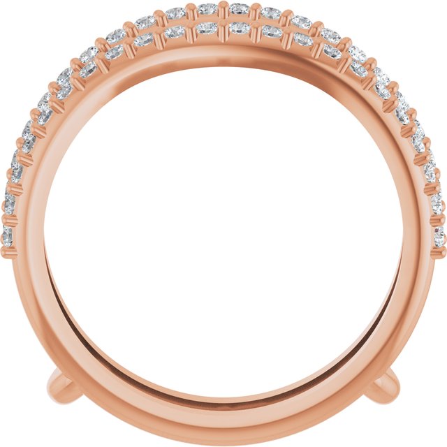 14K Rose 1/3 CTW Lab-Grown Diamond Ring Guard