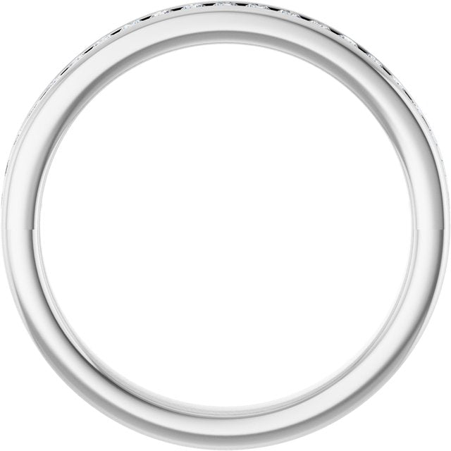14K White 3/4 CTW Lab-Grown Diamond Anniversary Band