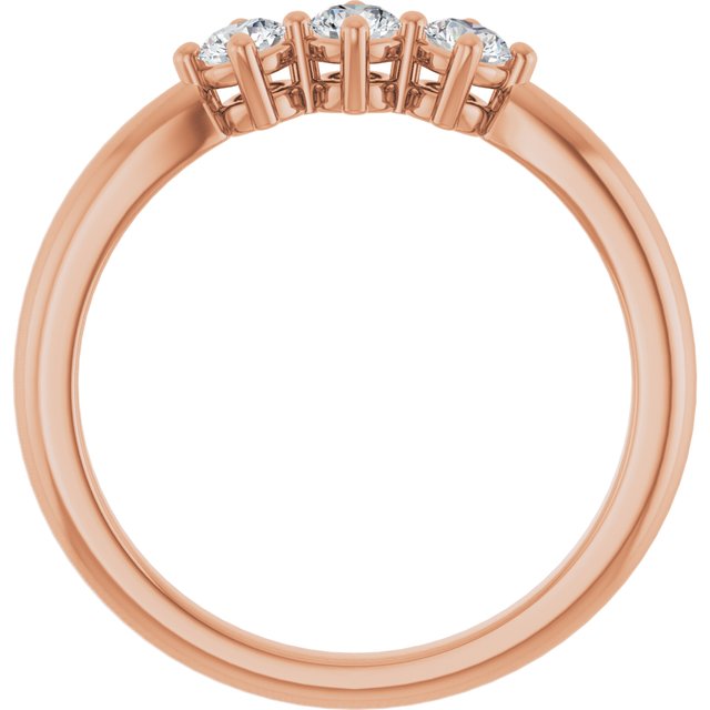 14K Rose 1/3 CTW Lab-Grown Diamond Anniversary Band