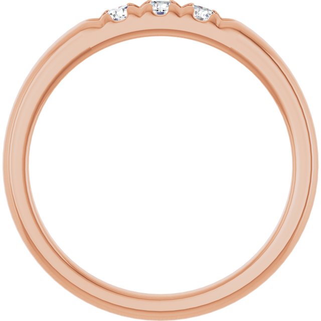 14K Rose 1/5 CTW Lab-Grown Diamond Anniversary Band