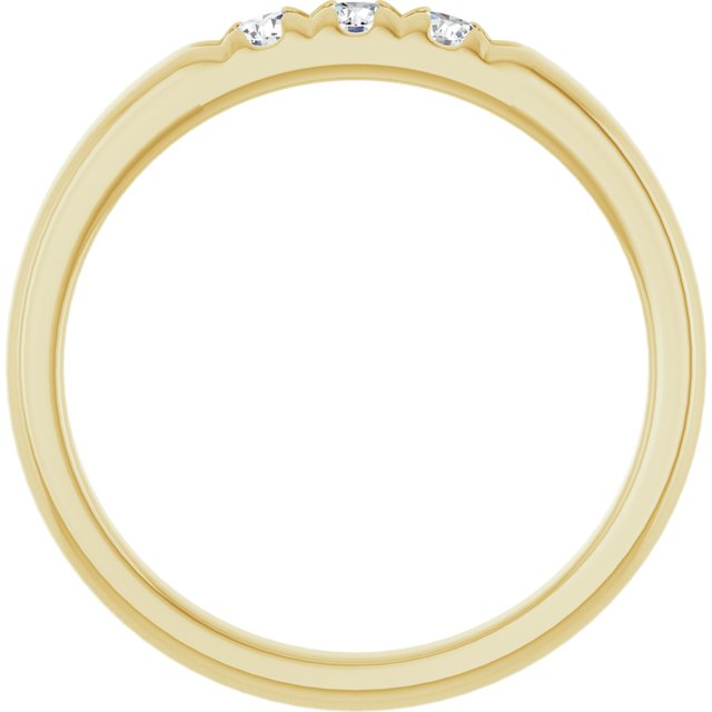 14K Yellow 1/5 CTW Lab-Grown Diamond Anniversary Band