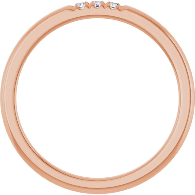 14K Rose .05 CTW Lab-Grown Diamond Anniversary Band