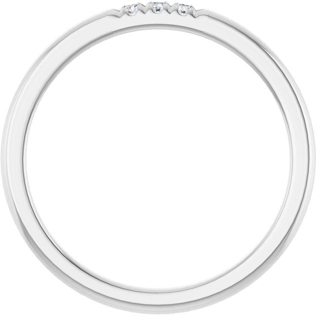Platinum .05 CTW Lab-Grown Diamond Anniversary Band
