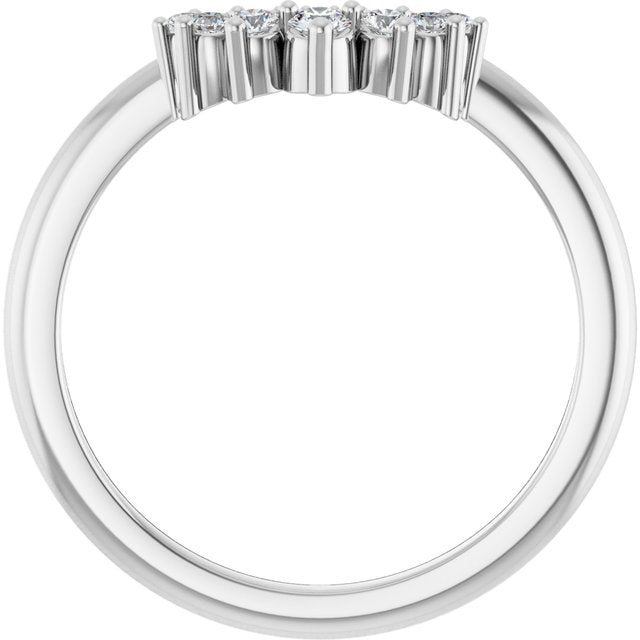 Platinum 1/6 CTW Lab-Grown Diamond Contour Band