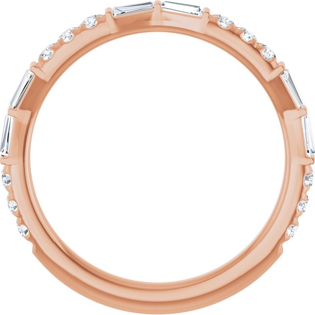 14K Rose 3/8 CTW Lab-Grown Diamond Anniversary Band