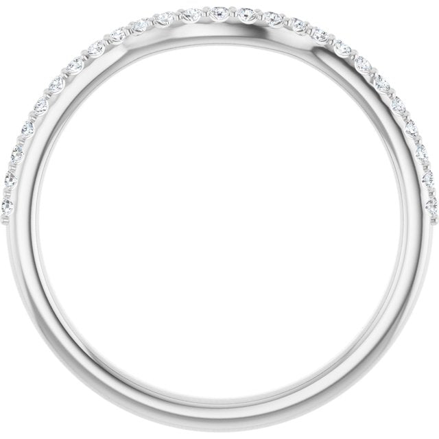 Platinum 1/8 CTW Lab Grown Diamond Contour Band