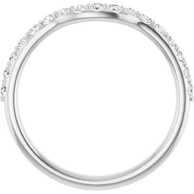 Platinum 1/3 CTW Lab Grown Diamond Contour Band