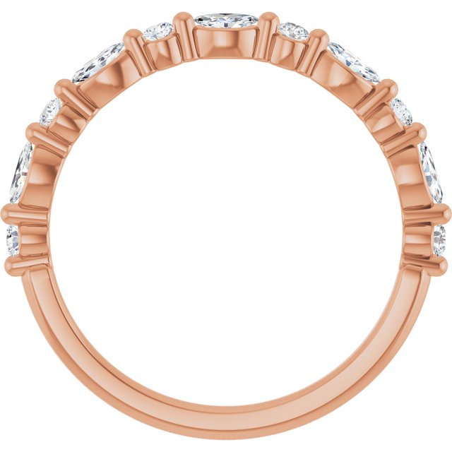 14K Rose 1/4 CTW Lab-Grown Diamond Anniversary Band
