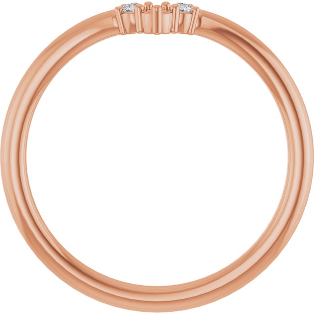 14K Rose .06 CTW Lab-Grown Diamond Contour Band