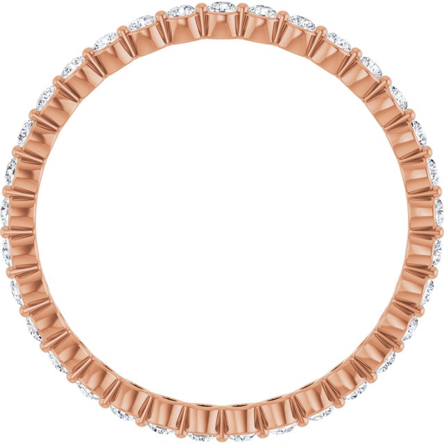 14K Rose 1/2 CTW Lab-Grown Diamond Eternity Band