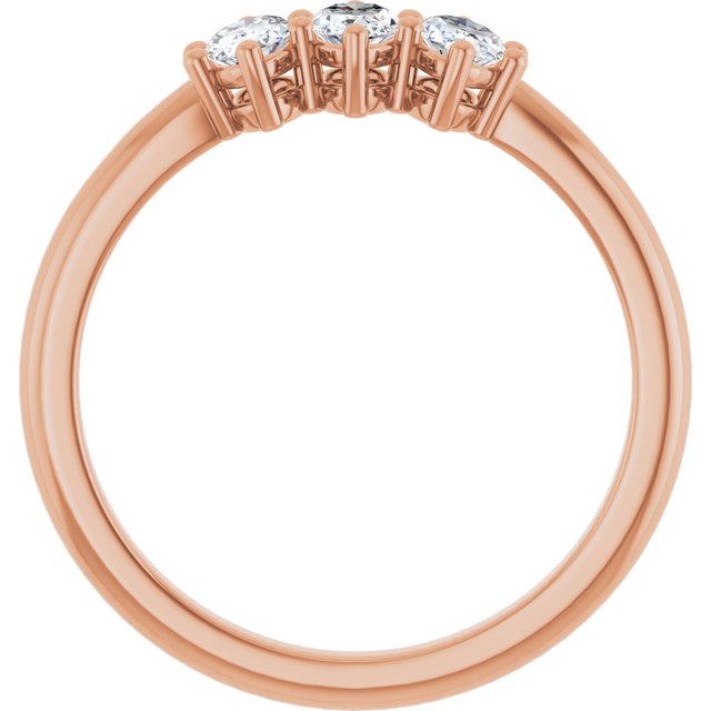 14K Rose 3/4 CTW Lab-Grown Diamond Anniversary Band