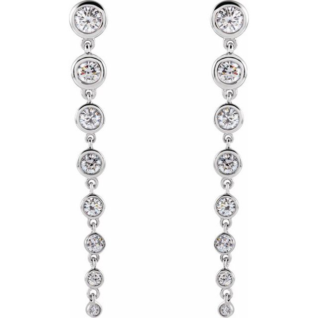 14K White 1 3/4 CTW Lab-Grown Diamond Earrings