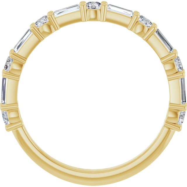 14K Yellow 3/4 CTW Lab-Grown Diamond Anniversary Band