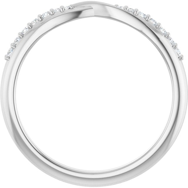 Platinum 1/10 CTW Lab-Grown Diamond Anniversary Band